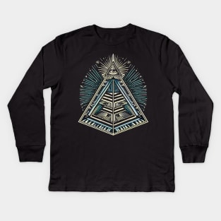 new world order - world order illuminati new world order Kids Long Sleeve T-Shirt